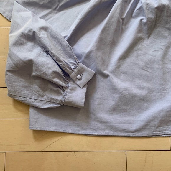 ZARA 💯 Cotton Boxy Cropped Blouse w/puffed sleeve - Picture 9 of 12